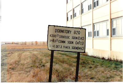 View of Airman Dormitory Sign