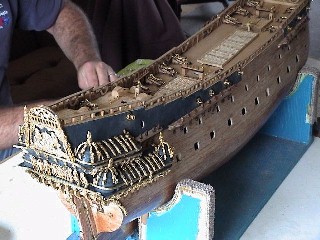 Details of Jake's Miniature Ship, Photo by Roland Blanks