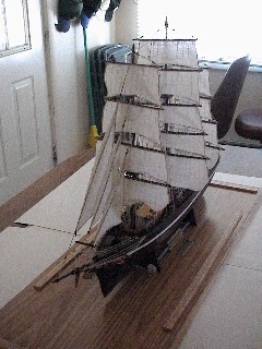 View of Jake's Miniature 
Sailing Ship, Photo by Roland Blanks